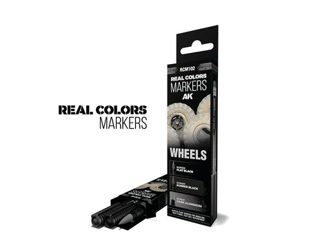 AK Interactive Wheels RC akrilinių žymeklių rinkinys modeliams RCM102