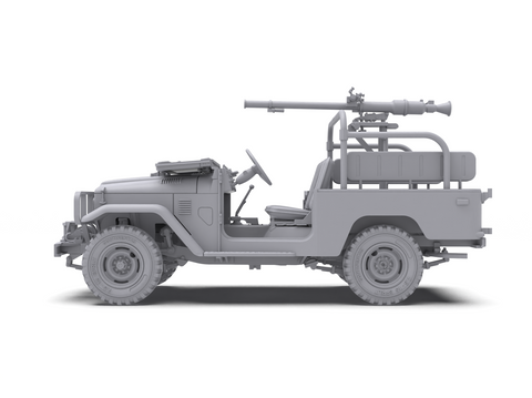 Toyota Land Cruiser FJ43 pikapas su SPG-9 pabūklu, modelis 1/35 AK35003