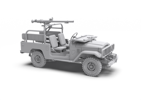 Toyota Land Cruiser FJ43 pikapas su SPG-9 pabūklu, modelis 1/35 AK35003