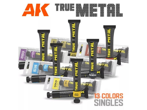 AK Interactive True Metal Gold vaško metaliniai dažai modeliavimui