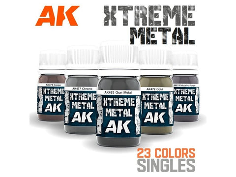 AK Interactive ALUMINIUM Xtreme Metal emaliniai metaliniai dažai 30ml