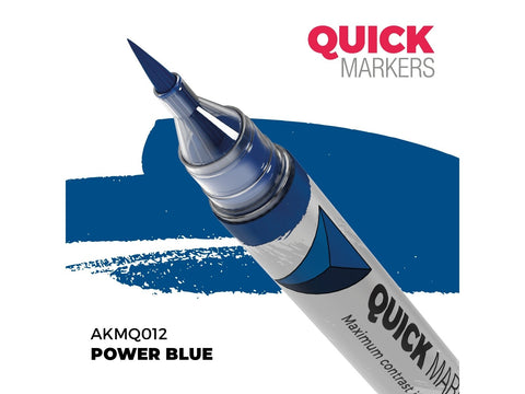 AK Interactive QUICK Marker Power Blue miniatiūrų dažymui