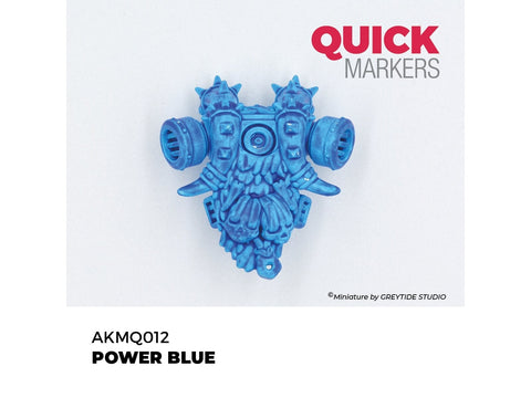 AK Interactive QUICK Marker Power Blue miniatiūrų dažymui