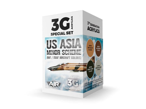 AK Interactive US Asia Minor akriliniai lėktuvų kamufliažo dažai