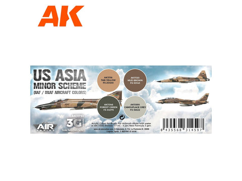 AK Interactive US Asia Minor akriliniai lėktuvų kamufliažo dažai
