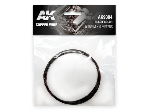 AK Interactive varinė viela Ø 0,45 mm, 5 m, juoda (AK9304)