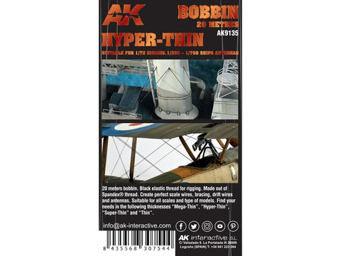AK Interactive itin plona elastinga vantų gija 1:72–1:700, 40D