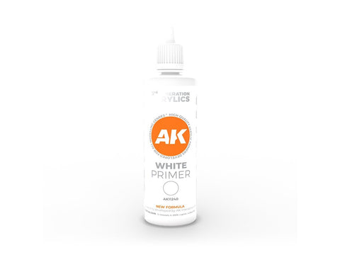 AK Interactive 3 kartos baltas akrilinis gruntas, 100 ml