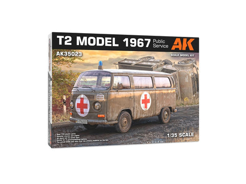 Volkswagen T2 1967 tarnybinis mikroautobusas 1/35 AK Interactive