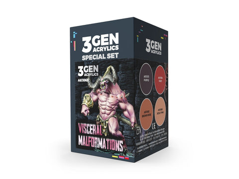 AK Interactive Wargame Color akriliniai dažai Vidaus žaizdoms, 4 vnt.