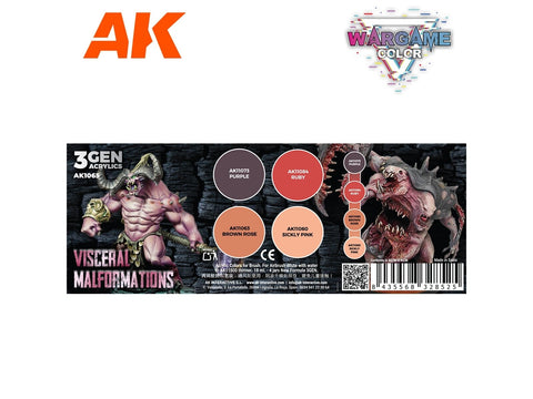 AK Interactive Wargame Color akriliniai dažai Vidaus žaizdoms, 4 vnt.