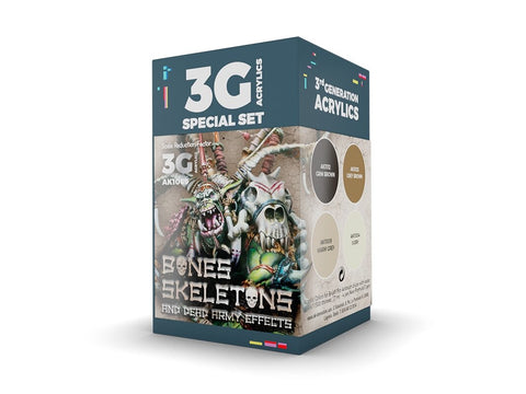 AK Interactive Wargame kaulų ir skeletų akrilinių dažų rinkinys 3Gen