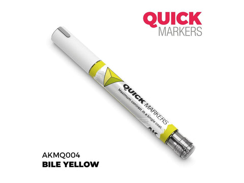 AK Interactive QUICK MARKER Bile Yellow miniatiūrų dažų žymeklis