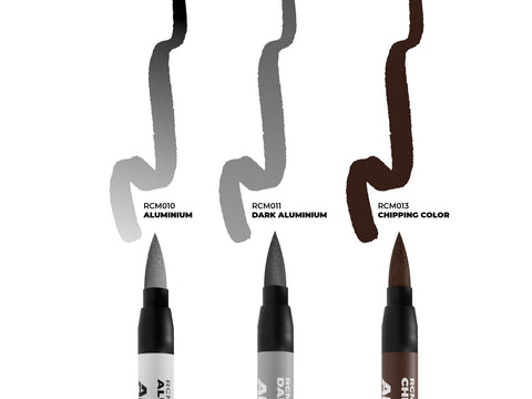 AK Interactive RC Chipping markerių rinkinys RCM105 – 3 akriliniai žymekliai