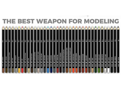 AK Interactive weathering akvareliniai pieštukai 37 vnt Deluxe rinkinys