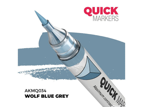 AK Interactive Wolf Blue Grey žymeklis miniatiūroms QUICK MARKER