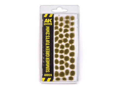 AK Interactive vasaros žali žolės kuokšteliai 2 mm dioramoms AK8124
