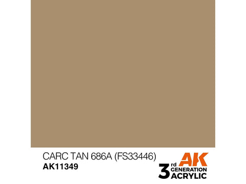 AK Interactive CARC Tan 686A FS33446 AFV akriliniai dažai 17ml
