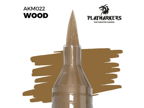 AK Interactive WOOD akrilinis dažų žymeklis su teptuko galiuku