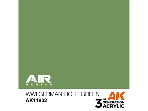 AK Interactive WWI vokiečių šviesiai žali akriliniai dažai 17 ml