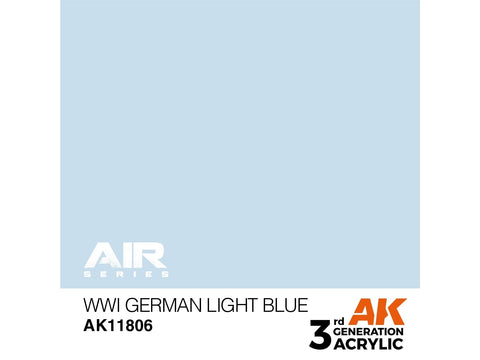 AK Interactive WWI vokiečių šviesiai mėlyni akriliniai dažai AIR 17 ml