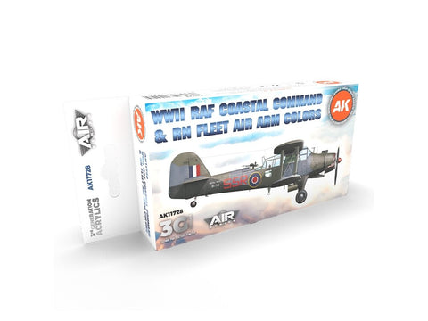 AK Interactive RAF WW2 Coastal & Fleet Air Arm akrilinių dažų rinkinys