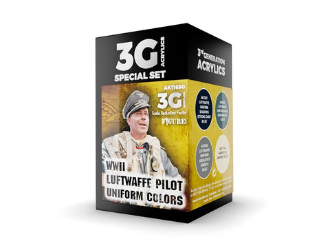 AK Interactive WWII Luftwaffe pilotų uniformų akrilinių dažų rinkinys