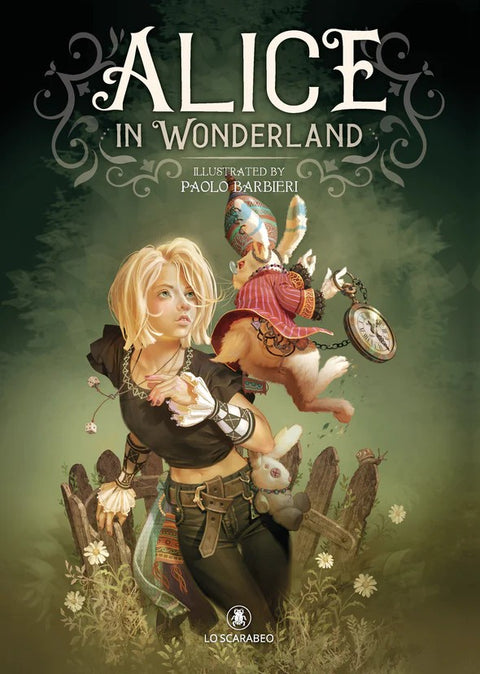 Alice in wonderland knyga iliustruota Paolo Barbieri