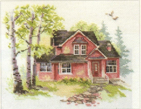 Alisa Siuvinėjimo rinkinys "Rožinis namelis" 3 - 19 (18x14 cm)HOBI.LT 🇱🇹