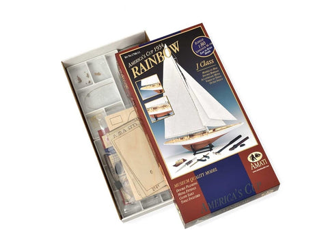 Amati Rainbow jachtos medinis surenkamas modelis 1:80 su įrankiais 46 cm