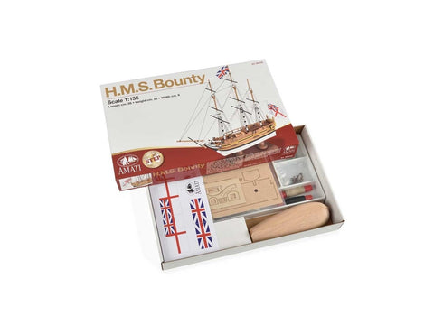 Amati H.M.S. Bounty medinio laivo rinkinys 1/135 – Pirmas žingsnis