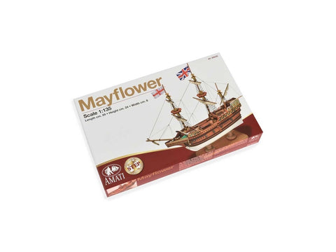 Amati Mayflower medinis laivo modelio rinkinys 1:135, pradedantiesiems 29 cm