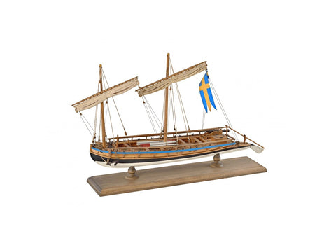 Amati švediška kanonierinė valtis – medinis modelio rinkinys B1550, 34,5 cm