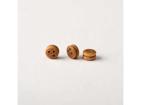 Amati graikinio riešuto jufersai 3 mm (100 vnt.) laivų modeliams