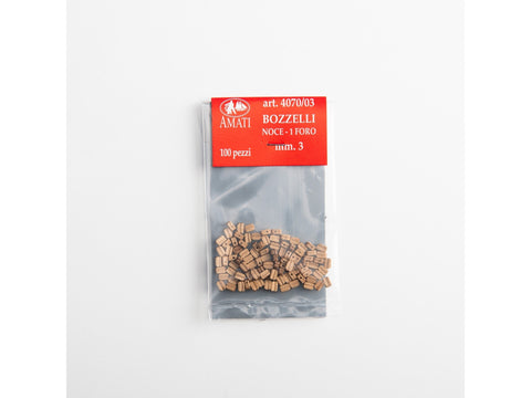 Amati riešutmedžio blokai 3 mm, 100 vnt (4070.03)