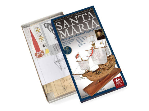 Amati Santa Maria karavelė 1:65 surenkamas medinis laivas 54 cm