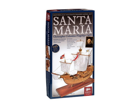Amati Santa Maria karavelė 1:65 surenkamas medinis laivas 54 cm