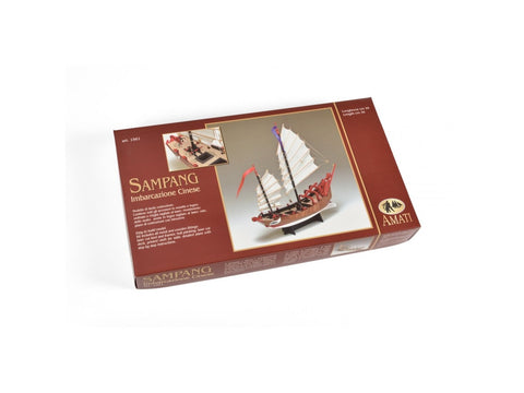 Amati Sampang medinis laivo modelio rinkinys 34 cm (Italija)