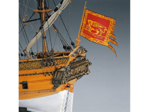 Amati Venecijos Polacca medinis burlaivio modelis 1:150, rinkinys 45 cm