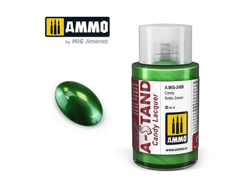 AMMO MIG A-Stand Candy Bottle Green dažai 30 ml (2456) aerografui