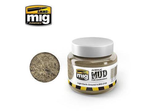 AMMO MIG akrilinis tekstūrinis purvas Light Earth Ground 250 ml