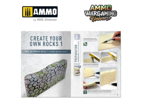 AMMO MIG Wargaming knyga Nr.11: Uolų ir sienų kūrimas dioramoms (6930)