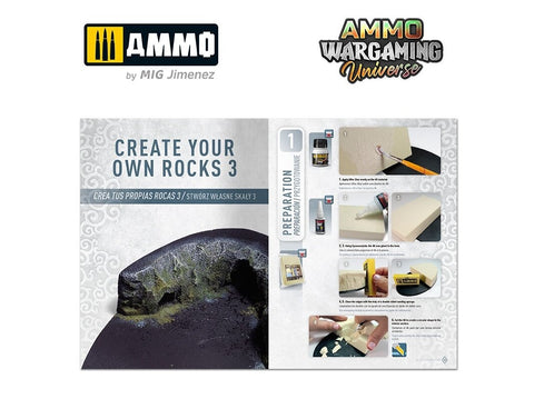 AMMO MIG Wargaming knyga Nr.11: Uolų ir sienų kūrimas dioramoms (6930)