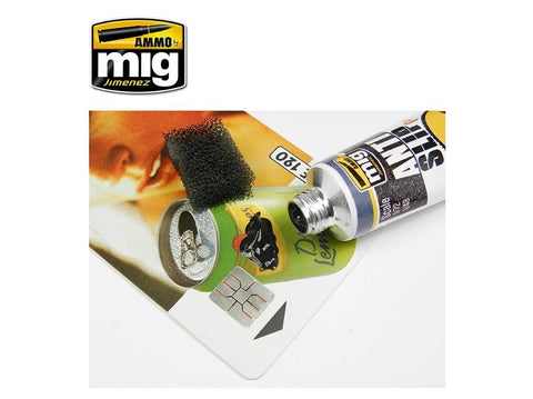 AMMO MIG neslystanti akrilo pasta, juoda, 1/72–1/48, 20 ml (AMIG2034)