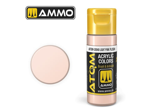 AMMO MIG ATOM akriliniai dažai Light Pink Flesh, 20 ml (20040)