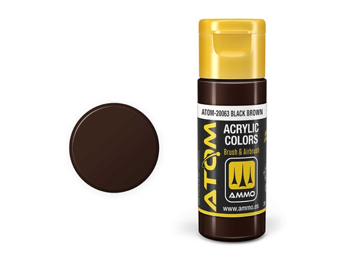 AMMO MIG ATOM akriliniai dažai Black Brown 20 ml (20063)
