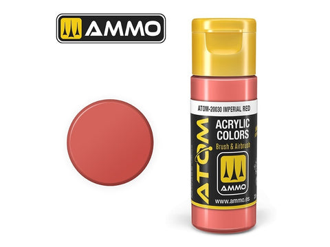 AMMO MIG ATOM akriliniai dažai Imperial Red, 20 ml (20030)