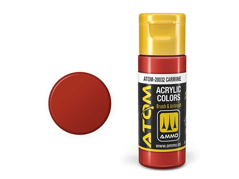 AMMO MIG ATOM akriliniai dažai Karminė raudona (Carmine), 20 ml (20032)