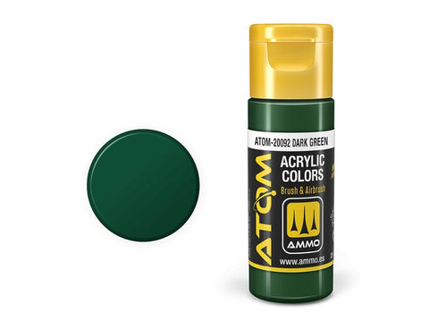 AMMO MIG ATOM akriliniai dažai Tamsiai žalia, 20 ml (20092)