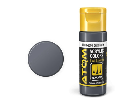 AMMO MIG ATOM akriliniai dažai tamsiai pilka 20 ml (20146)
